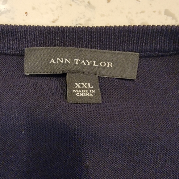 Ann Taylor Lightweight Silk/Cotton Short Sleeve Cardigan Size XXL - Picture 5 of 9